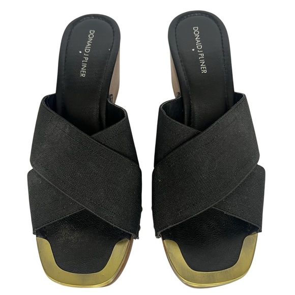 Donald J Pliner Carra Black Platform Sandals Size 9.5 - Picture 3 of 14